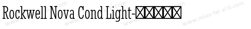 Rockwell Nova Cond Light字体转换